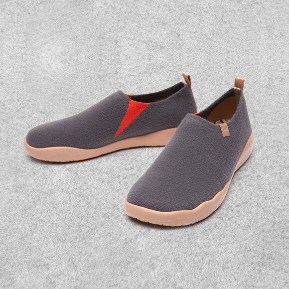 UIN Men's Travel Walking Shoes Slip On Casual Sneaker (DIMGRAY KNITTED WOOL) - Picture 2 of 9